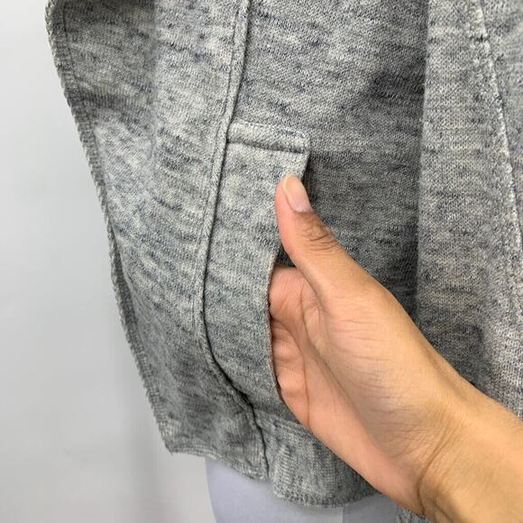 10 Crosby Derek Lam Jacket Womens 2 Gray Tweed Open Front Cutout Flyaway Cropped - Picture 5 of 12